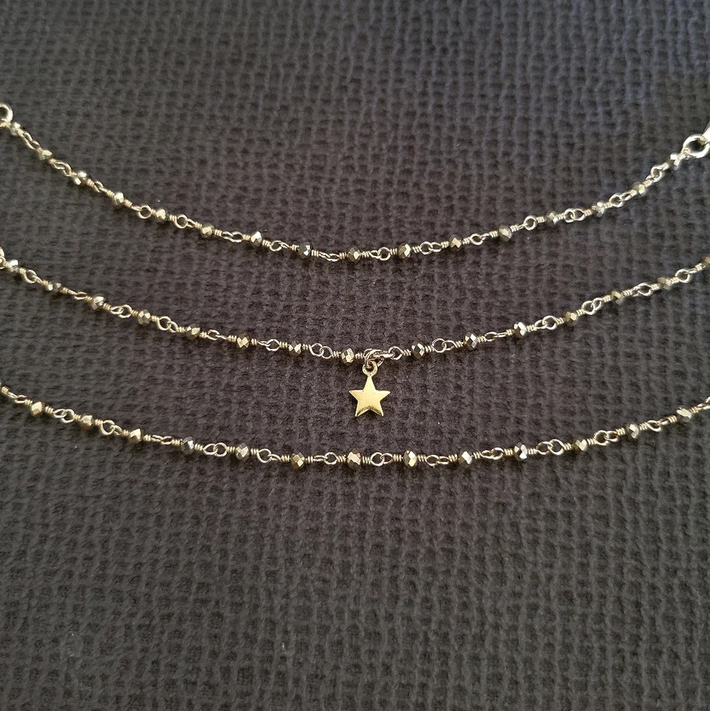 ✨️HP✨️ Dainty Gold💛 Pyrite Bracelet Trio3️⃣ - NWOT
